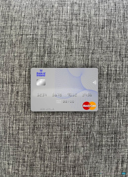 Download Ireland Bank of Ireland mastercard photolook front Photoshop template